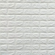 Sada 10x samostatne 3D tapety Biele tehly z mäkkej peny, 70 cm x 77 cm x 2 mm