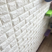 Sada 10x samostatne 3D tapety Biele tehly z mäkkej peny, 70 cm x 77 cm x 2 mm