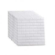 Sada 10x samostatne 3D tapety Biele tehly z mäkkej peny, 70 cm x 77 cm x 2 mm