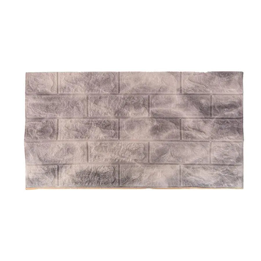 Sada 10d 3d samostatne šedá tehla z mäkkej peny, 77 cm x 70 cm x 6 mm