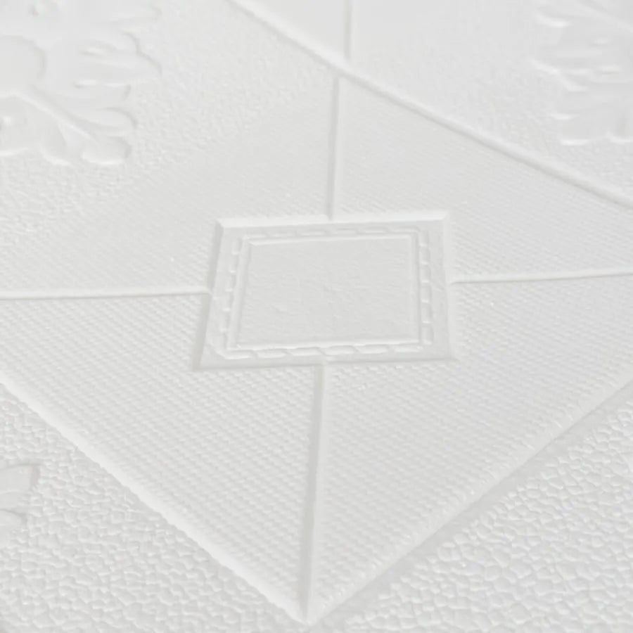 Sada 10D samostatne 3D mäkkej peny, 70cmx70cmx2mm, biela