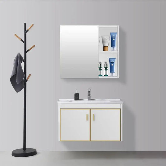 Sada kúpeľňových nábytku, biela, PVC, T356/60