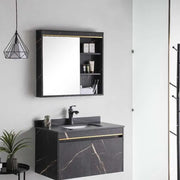 Súprava kúpeľňového nábytku 60x50cm 2 kusy čierna