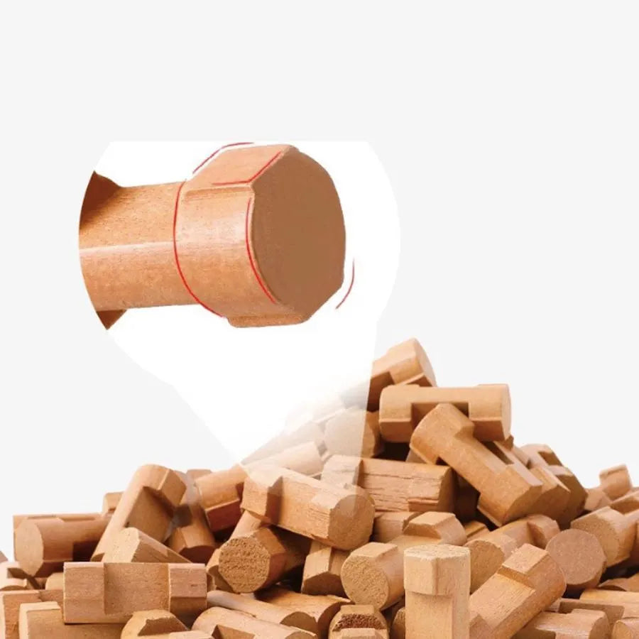 Nemocnica typu puzzle, 240 kusov, viacfarebné, drevo