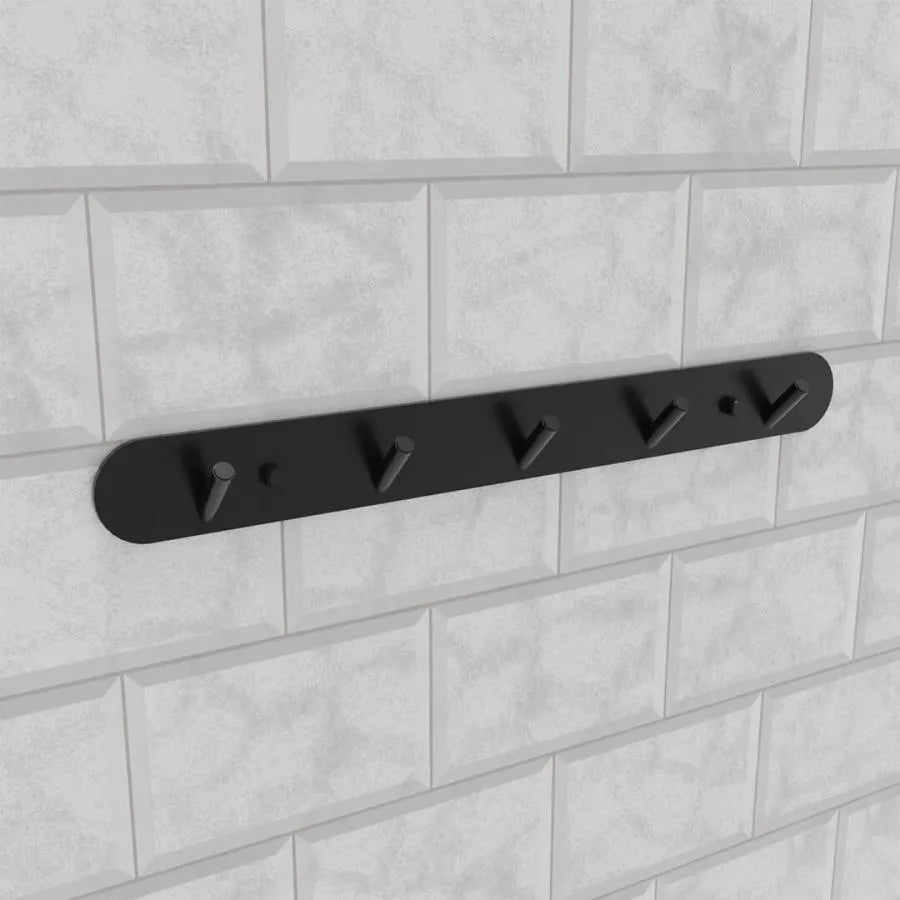 Podpora uterákov a kúpeľňové doplnky 37 cm čierny hliník