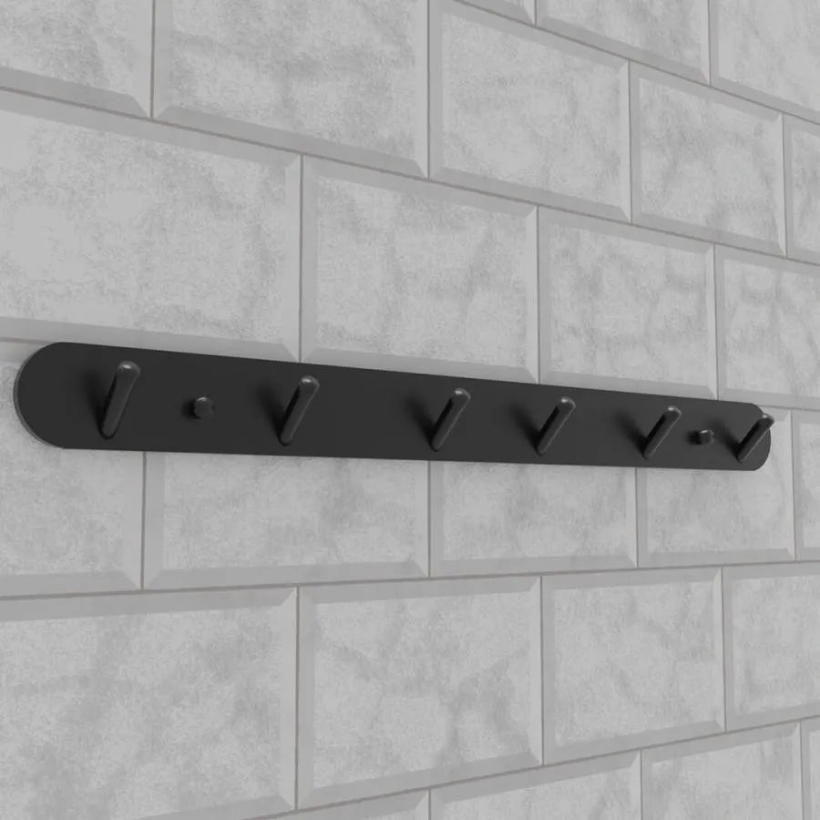 Podpora uterákov a kúpeľňové doplnky 45 cm čierny hliník