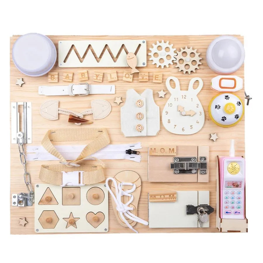 Montessori Multunkčný vzdelávací magnetický stôl s milovníkmi, 8 Carioci, drevo a plast