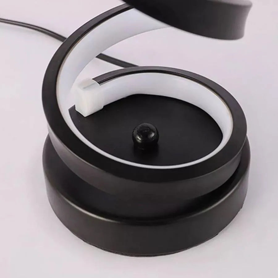 LED lampa LED 38W, silikón a kov, čierna