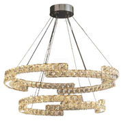 LED kryštál LULUS s 118 W Silver Latifah Diaľkovým ovládaním