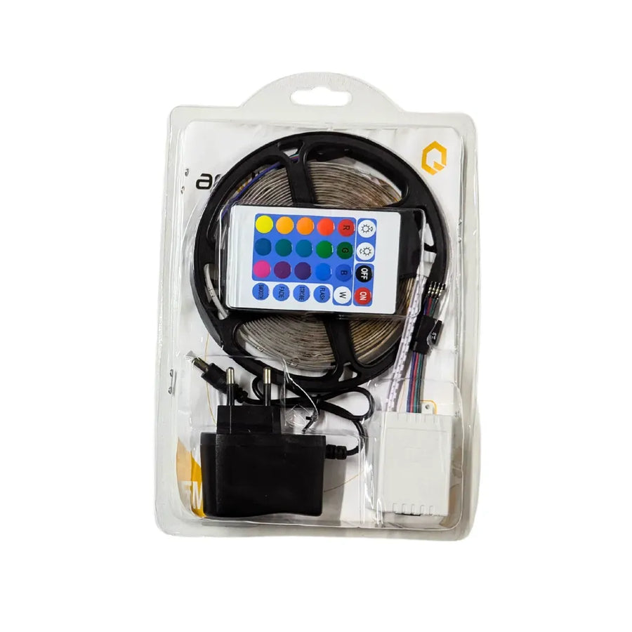 Sada LED pásikov 2835 s diaľkovým ovládaním, RGB, 10W/m, 5m, IP44