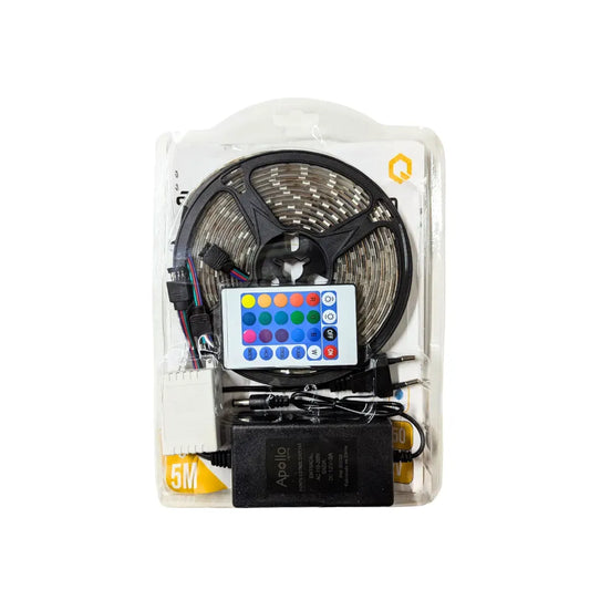 Sada LED pásikov 5050 5m s diaľkovým ovládaním, RGB, 10W/m, 5m, IP44