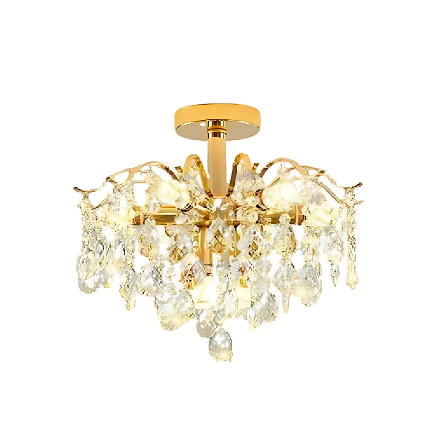 Fiamma krištáľový luster, 6x E14, priemer 45cm, zlatý