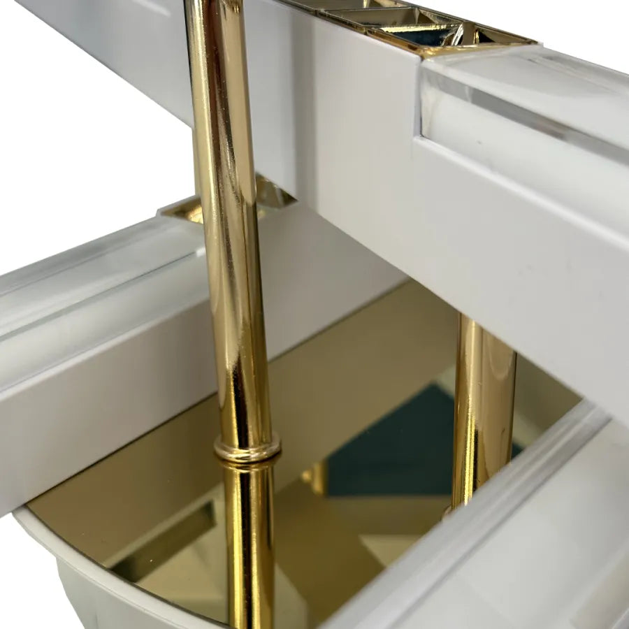 LED luster s diaľkovým ovládaním MAKOTO 144W, 6 prvkov, lineárne, studené/teplé/neutrálne svetlo, stmievateľné, zlatá biela