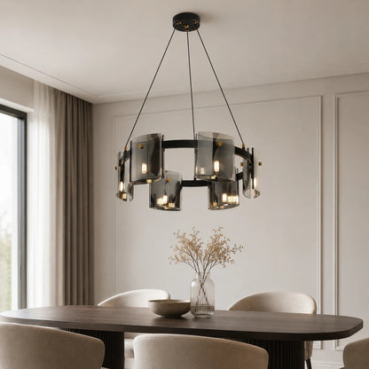 Candelabru Modern, Valmontreux Largo, 6xG9, Diametru 60cm, Negru, Inaltime Reglabila - 01_CM360-600BK.png