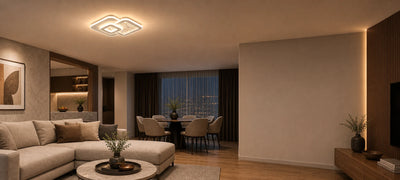 KOMPACTO 56W LED luster, 3 štvorce, studené/teplé/neutrálne svetlo, biely