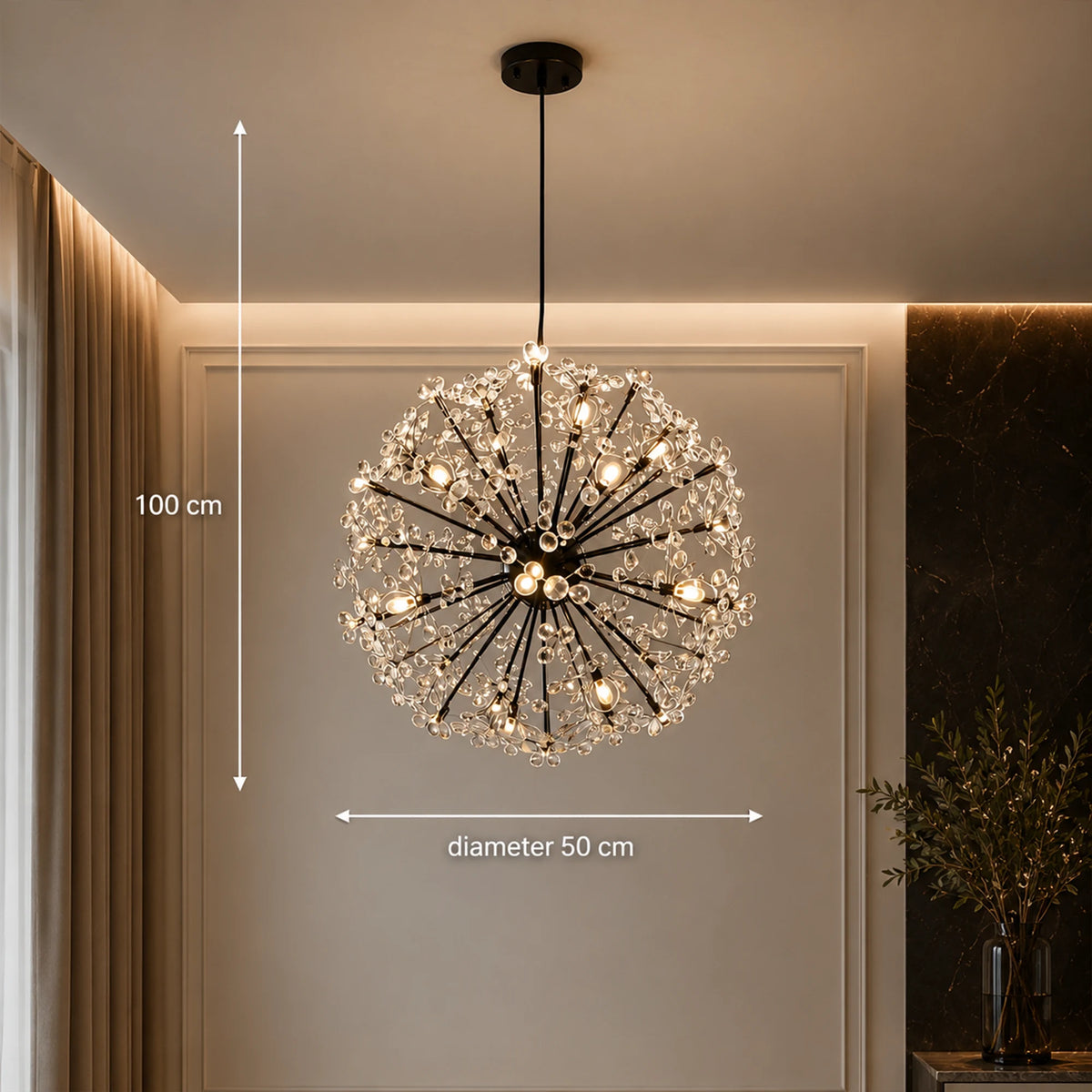 Candelabru Cristal PETERHOF Eleganza, Ø50cm, 18x G4, Diametru 49cm, Negru - 02_CC167-400BK.png
