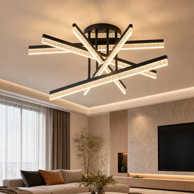 LED luster s diaľkovým ovládaním LT179/5BK, 68W, 5 prvkov, studené/teplé/neutrálne svetlo, stmievateľné, čierny