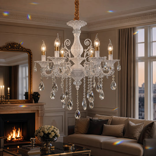 Luster SANSSOUCI 6xE14 krištáľ a kov – klasický dizajn, strieborno-biely – 09_CC220-6WH.png