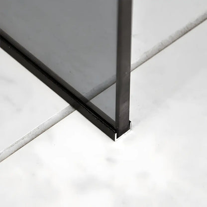 Paravan duș Walk-In 90x195 cm, sticlă securizată 8 mm, gri, profil metalic rezistent