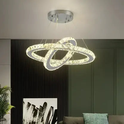 LED LED LUD LUMINIS, 58W, kryštál a kov, smotabilná, nastaviteľná výška, studené/teplé/neutrálne svetlo, luxusné osvetlenie