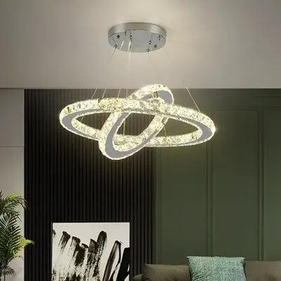 LED LED LUD LUMINIS, 58W, kryštál a kov, smotabilná, nastaviteľná výška, studené/teplé/neutrálne svetlo, luxusné osvetlenie