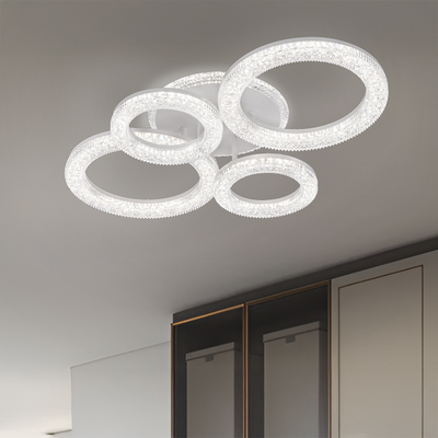 LED LED linnea s diaľkovým ovládaním, Daisy, biele, kryštály