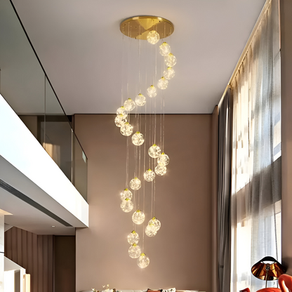 Lustrový kryštál LED Ismini Golden