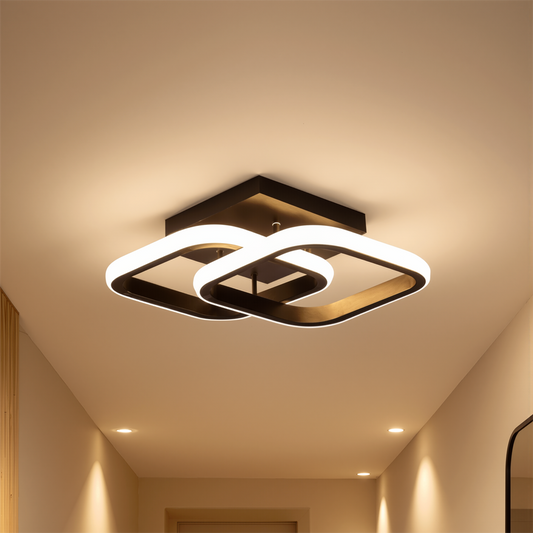 VERTEX Matrix LED luster prekrývajúce kosoštvorce, kovové rámy, 24W, 2 kosoštvorce, studené/teplé/neutrálne svetlo 3000K/4000K/6000K, čierna, kov a silikón