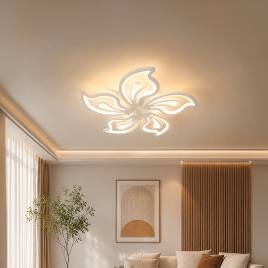 LED luster s diaľkovým ovládaním LILY 86W, 5 prvkov, studené/teplé/neutrálne svetlo, stmievateľné, biela