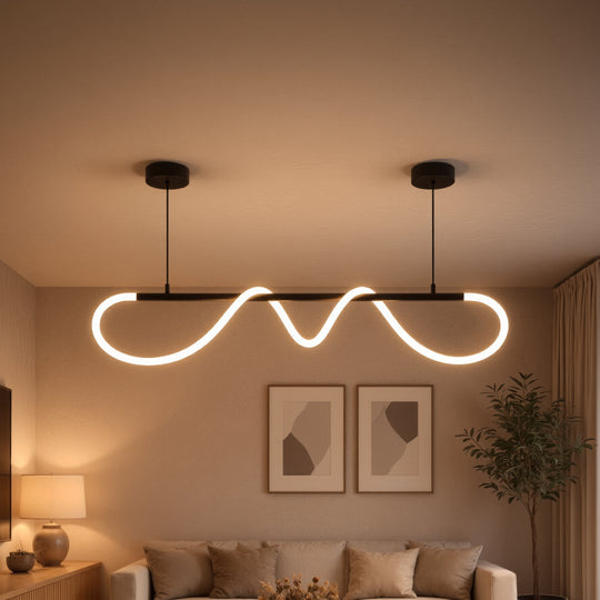 DIVINO LED luster s flexibilnou silikónovou trubicou - 24W, nastaviteľné svetlo, matná čierna Moderné lustre Predvolený názov Alessandro Design