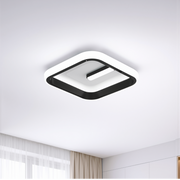 LED luster VICTORIA 19W, štvorcový, studené/teplé/neutrálne svetlo, čierny, biely