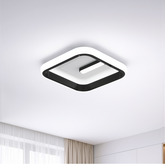 LED luster VICTORIA 19W, štvorcový, studené/teplé/neutrálne svetlo, čierny, biely