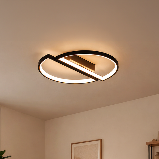LED luster s diaľkovým ovládaním VECTOR ARCUS 52W, 2 Elements, Studené/Teplé/Neutrálne svetlo, Stmievateľné, Čierny