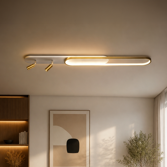 LED luster s nastaviteľným projektorom FISSO Camilla, 66W, studené/teplé/neutrálne svetlo, lesklé zlato