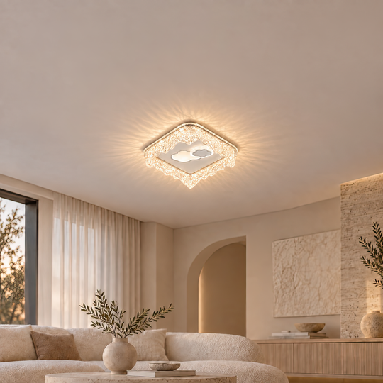 STARK LED luster, 20W, priemer 19cm, teplé/neutrálne/studené svetlo, biely, kov a akryl