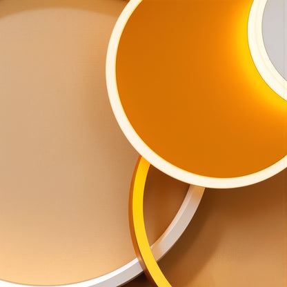 LED luster s diaľkovým ovládaním KILLIAN 80W, 4 kruhy, studené/teplé/neutrálne svetlo, stmievateľné, zlaté