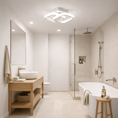 VERTEX Matrix LED luster, prekrývajúce sa diamanty, kovové rámy, 11W, 2 diamanty, studené/teplé/neutrálne svetlo 3000K/4000K/6000K, biely