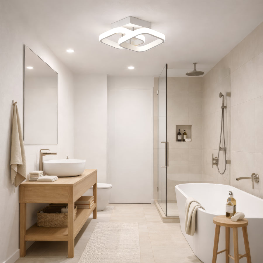 VERTEX Matrix LED luster, prekrývajúce sa diamanty, kovové rámy, 11W, 2 diamanty, studené/teplé/neutrálne svetlo 3000K/4000K/6000K, biely