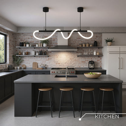 DIVINO LED luster s flexibilnou silikónovou trubicou – 24W, nastaviteľné svetlo, matná čierna