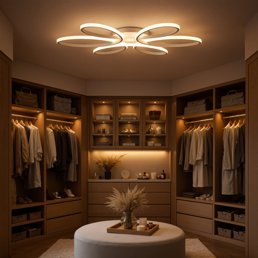 LED luster s diaľkovým ovládaním ELIZA, 63W, studené/teplé/neutrálne svetlo, stmievateľné, biela
