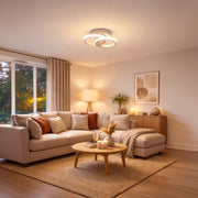 LED luster VERTEX CIRCULA 21W, 2 kruhy, kovové rámy, studené/teplé/neutrálne svetlo, biela