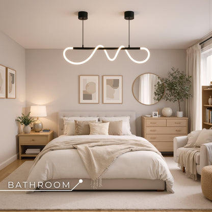 DIVINO LED luster s flexibilnou silikónovou trubicou – 24W, nastaviteľné svetlo, matná čierna