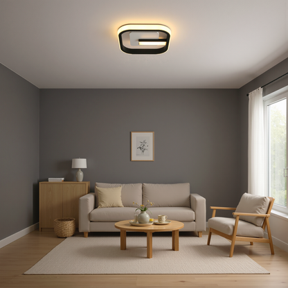 LED luster VICTORIA 19W, štvorcový, studené/teplé/neutrálne svetlo, čierny, biely