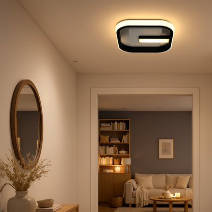 LED luster VICTORIA 19W, štvorcový, studené/teplé/neutrálne svetlo, čierny, biely