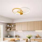 LED luster s diaľkovým ovládaním KILLIAN 80W, 4 kruhy, studené/teplé/neutrálne svetlo, stmievateľné, zlaté