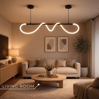 DIVINO LED luster s flexibilnou silikónovou trubicou – 24W, nastaviteľné svetlo, matná čierna