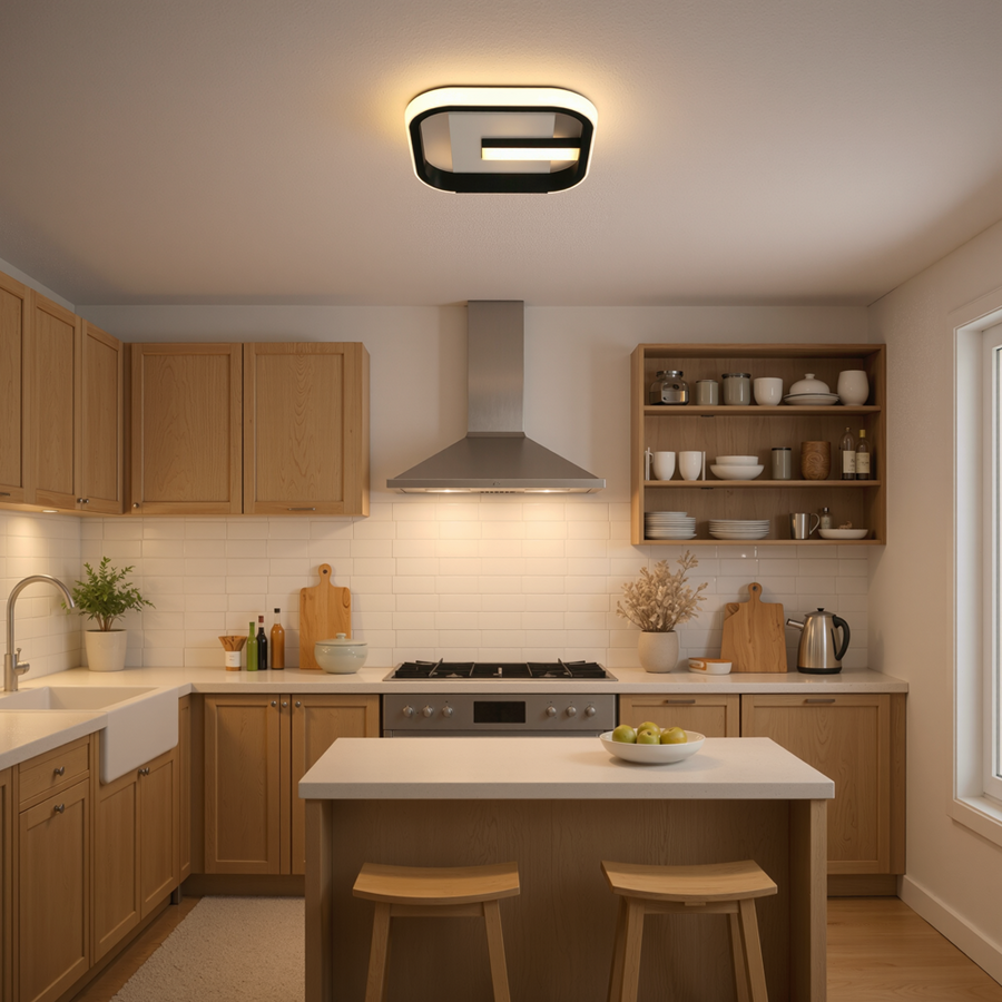 LED luster VICTORIA 19W, štvorcový, studené/teplé/neutrálne svetlo, čierny, biely