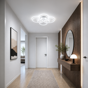 LED luster s diaľkovým ovládaním BETTY 82W, 6 kruhov, studené/teplé/neutrálne svetlo, stmievateľné, biela