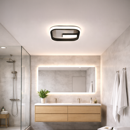 LED luster VICTORIA 19W, štvorcový, studené/teplé/neutrálne svetlo, čierny, biely