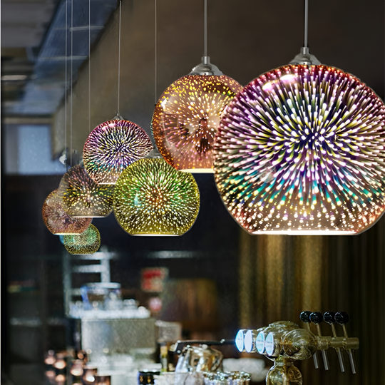 3D sklenený prívesok, OTTICA, Ø15cm, 1xE27, nastaviteľná výška, sklo a kov Moderné lustre Predvolený názov Alessandro Design